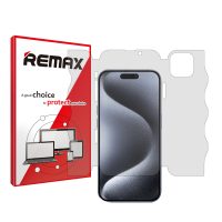 گلس فول کاور اپل iPhone 15 Pro Max مدل هیدروژلی شفاف برند ریمکس