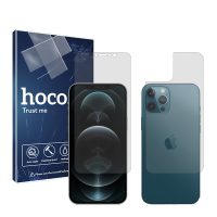 گلس صفحه نمایش و پشت گوشی اپل iPhone 12 Pro مدل شفاف برند هوکو کد SS