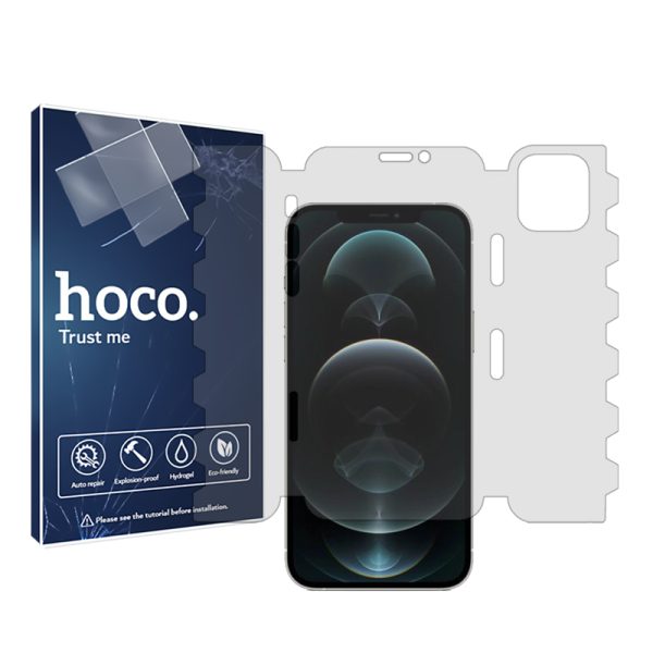 گلس فول کاور اپل iPhone 12 Pro Max مدل نانو هیدروژل شفاف برند هوکو کد L