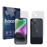 گلس صفحه نمایش و پشت گوشی اپل iPhone 14 مدل هیدروژلی شفاف برند هوکو کد SS