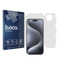 گلس فول کاور اپل iPhone 15 Pro Max مدل نانو هیدروژل شفاف برند هوکو کد L