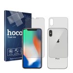 گلس صفحه نمایش و پشت گوشی اپل iPhone X مدل هیدروژلی شفاف برند هوکو کد SS