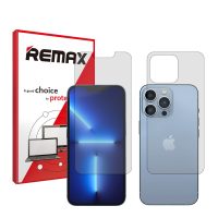 گلس صفحه نمایش و پشت گوشی اپل iPhone 13 Pro Max مدل هیدروژلی شفاف برند ریمکس کد SS