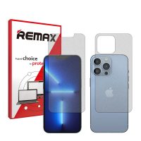 گلس صفحه نمایش و پشت گوشی اپل iPhone 13 Pro Max مدل هیدروژلی مات برند ریمکس کد SS