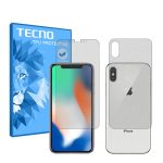 گلس صفحه نمایش و پشت گوشی اپل iPhone X مدل هیدروژلی مات برند تکنو کد SS