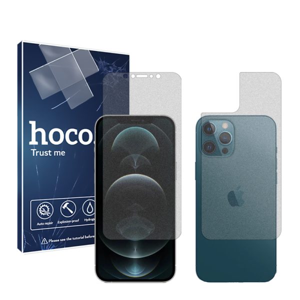 گلس صفحه نمایش و پشت گوشی اپل iPhone 12 Pro مدل مات برند هوکو کد SS