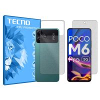 گلس صفحه نمایش و پشت گوشی شیائومی Poco M6 Pro مدل هیدروژلی مات برند تکنو کد SS