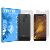 گلس صفحه نمایش و پشت گوشی شیائومی Pocophone F1 مدل هیدروژلی شفاف برند تکنو کد SS