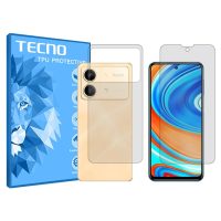 گلس صفحه نمایش و پشت گوشی شیائومی Redmi Note 13R Pro مدل هیدروژلی شفاف برند تکنو کد SS