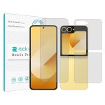 گلس صفحه نمایش و پشت گوشی سامسونگ Galaxy Z Flip6 مدل نانو هیدروژل شفاف برند راک اسپیس کد SS