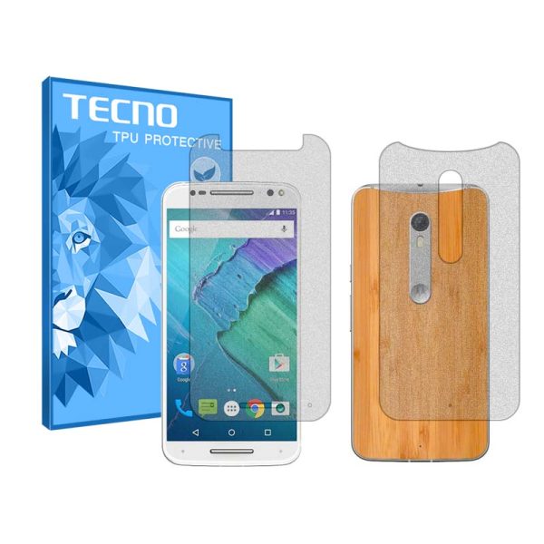 گلس صفحه نمایش و پشت گوشی موتورولا Moto X Style مدل مات برند تکنو کد SS