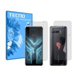 گلس صفحه نمایش و پشت گوشی ایسوس Rog Phone 3 Strix مدل شفاف برند تکنو کد SS