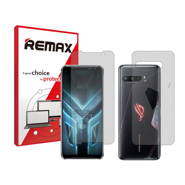 گلس صفحه نمایش و پشت گوشی ایسوس Rog Phone 3 مدل مات برند ریمکس کد SS