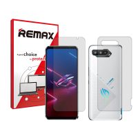 گلس صفحه نمایش و پشت گوشی ایسوس Rog Phone 5S مدل شفاف برند ریمکس کد SS