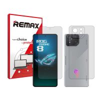 گلس صفحه نمایش و پشت گوشی ایسوس Rog Phone 8 مدل شفاف برند ریمکس کد SS