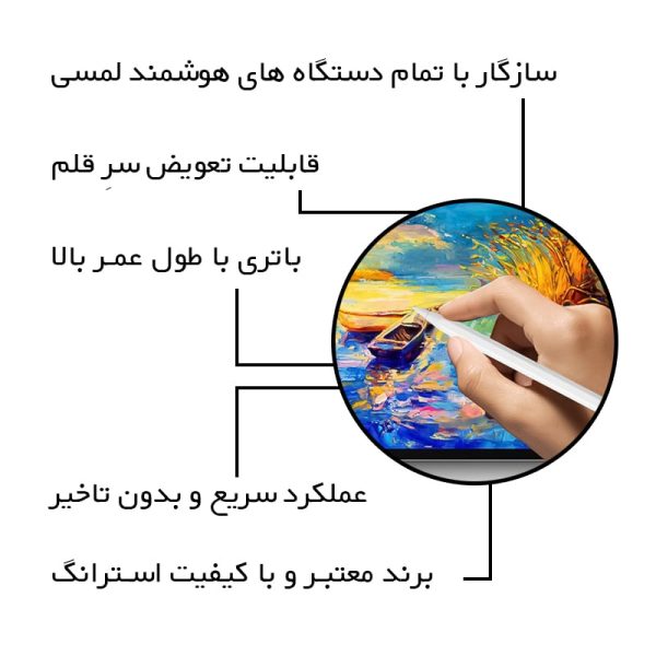 قلم لمسی شارژی استرانگ مدل 2268 دارای سری قابل تعویض