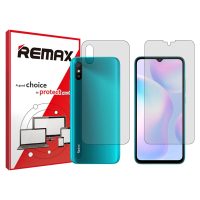 گلس صفحه نمایش و پشت گوشی شیائومی Redmi 9A مدل شفاف برند ریمکس کد SS