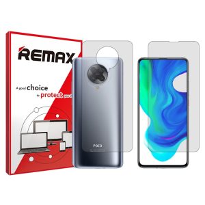 گلس صفحه نمایش و پشت گوشی شیائومی Poco F2 Pro مدل شفاف برند ریمکس کد SS