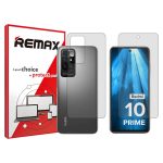 گلس صفحه نمایش و پشت گوشی شیائومی Redmi 10 Prime مدل شفاف برند ریمکس کد SS