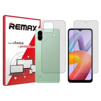 گلس صفحه نمایش و پشت گوشی شیائومی Redmi A2+ مدل شفاف برند ریمکس کد SS