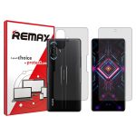 گلس صفحه نمایش و پشت گوشی شیائومی Redmi K40 Gaming مدل شفاف برند ریمکس کد SS