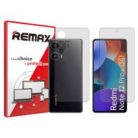 گلس صفحه نمایش و پشت گوشی شیائومی Redmi Note 12 Turbo مدل هیدروژلی شفاف برند ریمکس کد SS