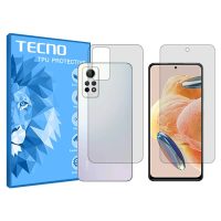 گلس صفحه نمایش و پشت گوشی شیائومی Redmi Note 12 Pro 4G مدل هیدروژلی شفاف برند تکنو کد SS