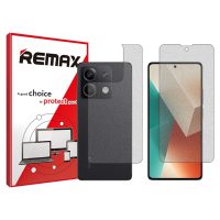 گلس صفحه نمایش و پشت گوشی شیائومی Redmi Note 13 مدل هیدروژلی مات برند ریمکس کد SS