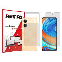 گلس صفحه نمایش و پشت گوشی شیائومی Redmi Note 13R Pro مدل هیدروژلی شفاف برند ریمکس کد SS