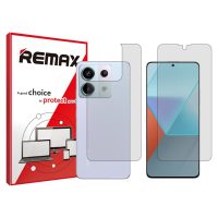 گلس صفحه نمایش و پشت گوشی شیائومی Redmi Note 13 Pro مدل هیدروژلی شفاف برند ریمکس کد SS