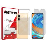 گلس صفحه نمایش و پشت گوشی شیائومی Redmi Note 13R Pro مدل هیدروژلی مات برند ریمکس کد SS