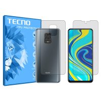 گلس صفحه نمایش و پشت گوشی شیائومی Redmi Note 9S مدل هیدروژلی شفاف برند تکنو کد SS