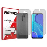 گلس صفحه نمایش و پشت گوشی شیائومی Redmi 9 مدل مات برند ریمکس کد SS