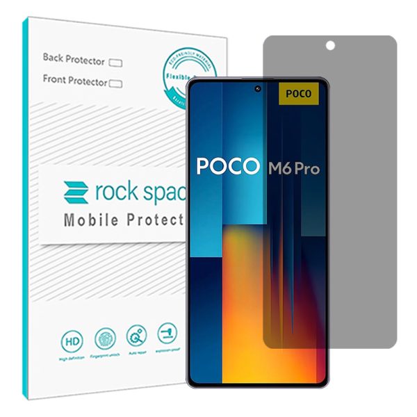 گلس شیائومی Poco M6 Pro 4G مدل نانو هیدروژل پرایوسی برند راک اسپیس S