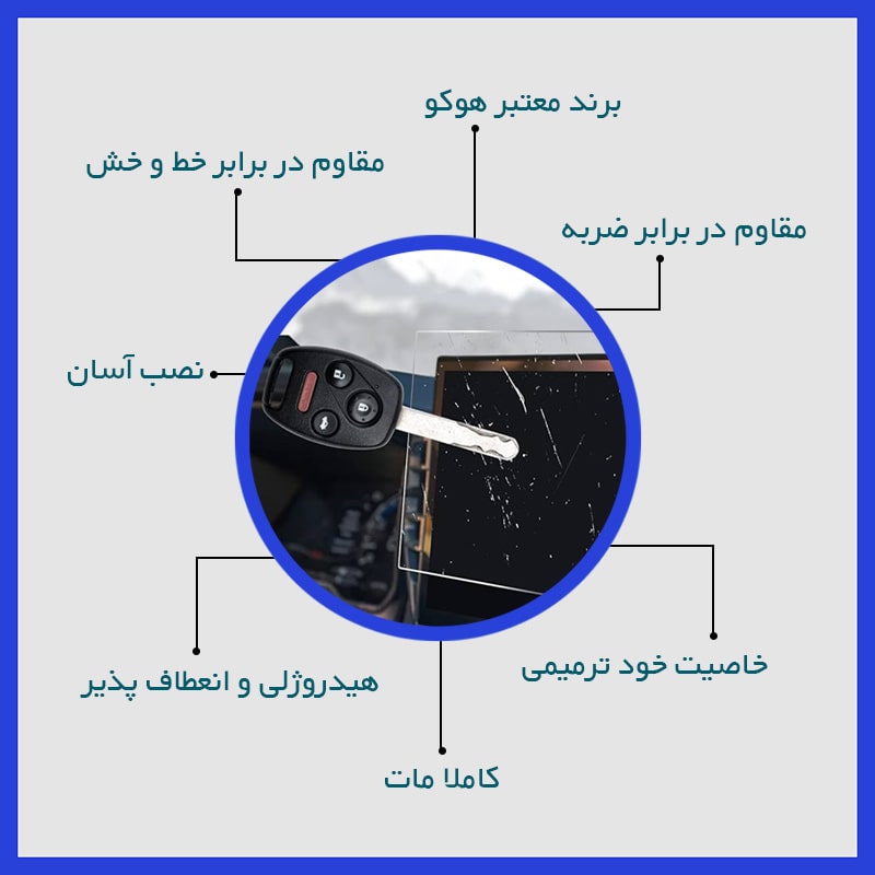 گلس مانیتور نیسان ایکس تریل (Xtrail) 2016-2017 مدل مات برند هوکو کد L