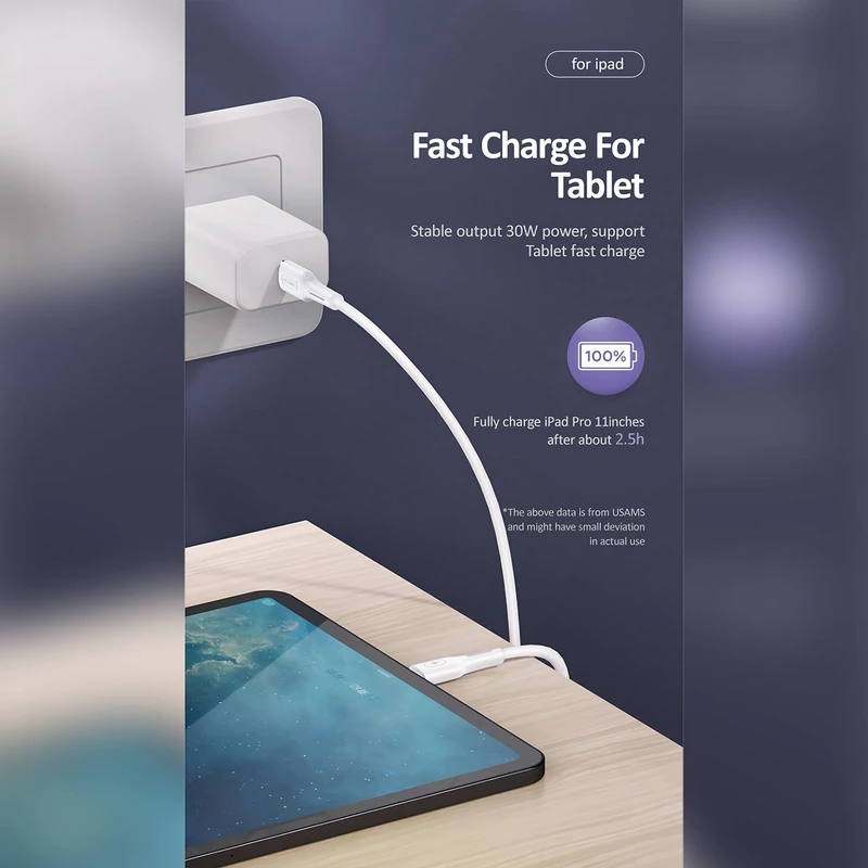 شارژر دیواری یوسمز مدل US-SJ459 به همراه کابل USB-C