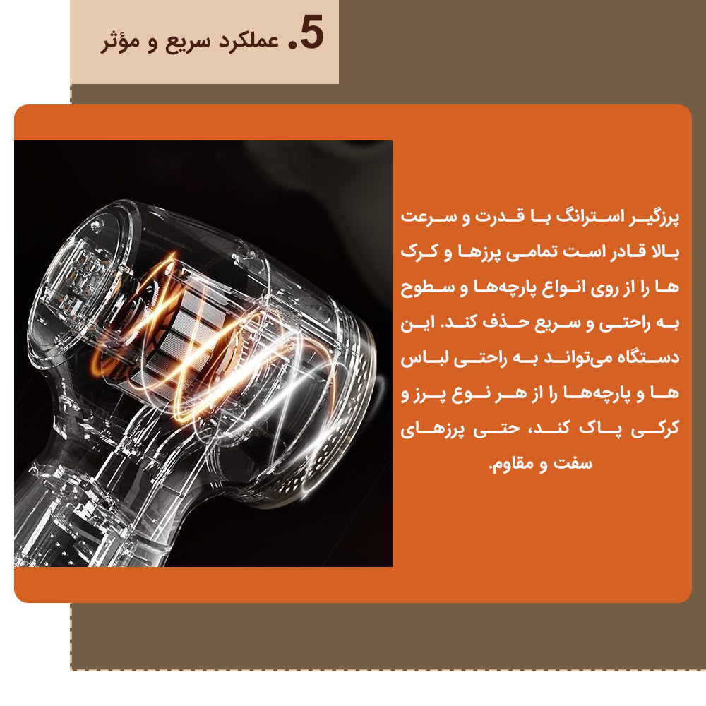 پرزگیر برقی لباس استرانگ مدل MQ-01