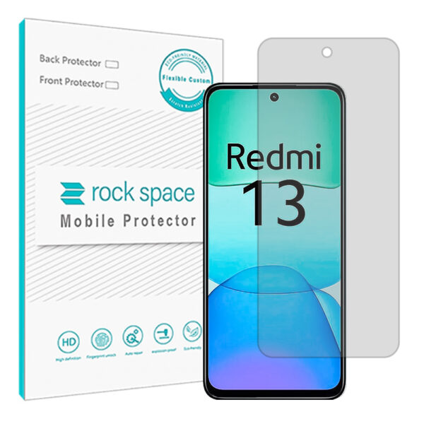 گلس شیائومی Redmi 13 مدل نانو هیدروژل شفاف برند راک اسپیس کد S