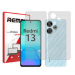 گلس صفحه نمایش و پشت گوشی شیائومی Redmi 13 مدل هیدروژلی مات برند ریمکس کد SS