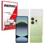 گلس صفحه نمایش و پشت گوشی شیائومی Redmi Note 14 4G مدل هیدروژلی شفاف برند ریمکس کد SS