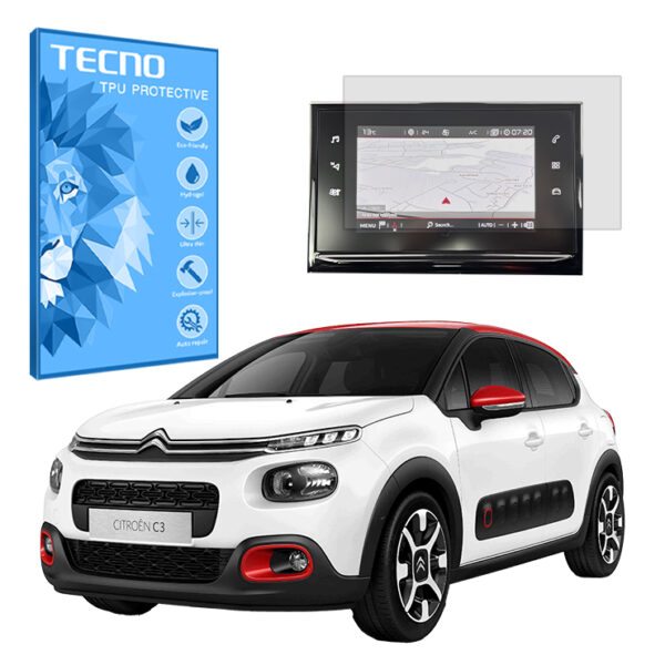 گلس مانیتور سیتروئن سی 3 (Citroen C3) مدل شفاف برند تکنو کد XL
