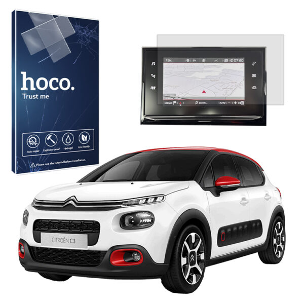 گلس مانیتور سیتروئن سی 3 (Citroen C3) مدل شفاف برند هوکو کد L