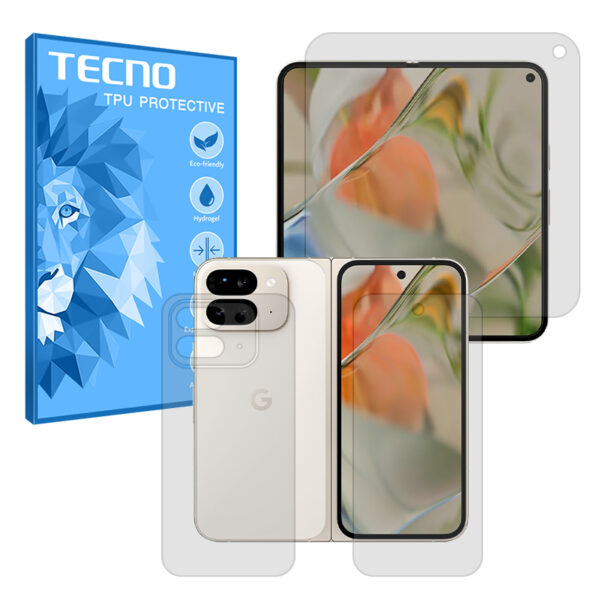 گلس صفحه نمایش و پشت گوشی گوگل Pixel 9 Pro Fold مدل هیدروژلی مات برند تکنو کد LSS