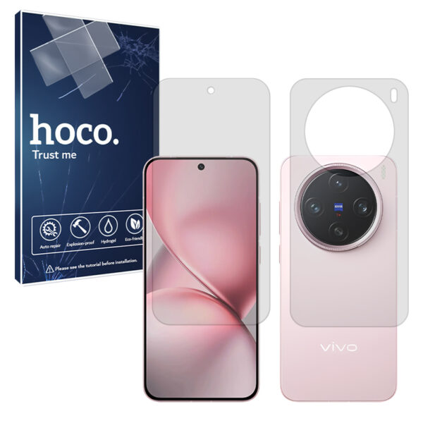گلس صفحه نمایش و پشت گوشی ویوو X200 Pro Mini مدل شفاف برند هوکو کد SS