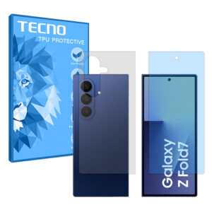 گلس سامسونگ Galaxy Z Fold7 مدل هیدروژلی مات آنتی بلو به همراه محافظ پشت برند تکنو کد SS