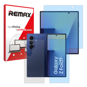 گلس صفحه نمایش و پشت گوشی سامسونگ Galaxy Z Fold7 مدل هیدروژلی آنتی بلو برند ریمکس کد LSS