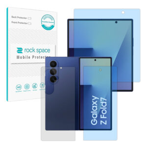 گلس صفحه نمایش و پشت گوشی سامسونگ Galaxy Z Fold7 مدل نانو هیدروژل آنتی بلو برند راک اسپیس کد LSS