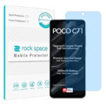 گلس شیائومی Poco C71 مدل نانو هیدروژل آنتی بلو برند راک اسپیس کد S