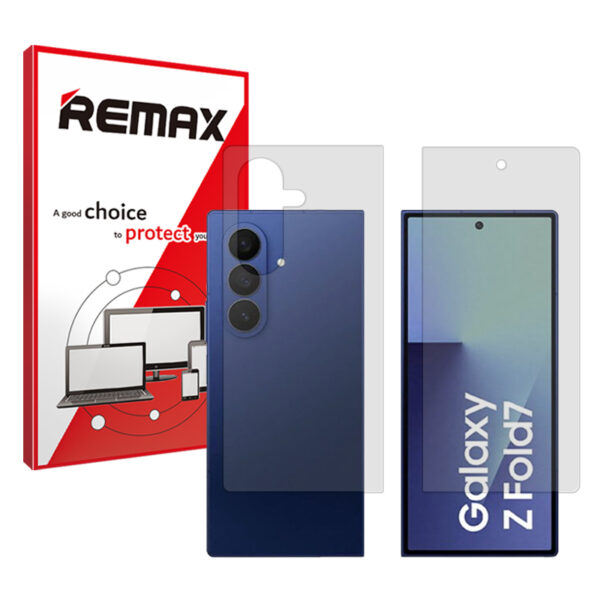 گلس صفحه نمایش و پشت گوشی سامسونگ Galaxy Z Fold7 مدل هیدروژلی مات برند ریمکس کد SS