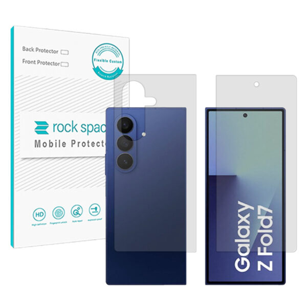 گلس صفحه نمایش و پشت گوشی سامسونگ Galaxy Z Fold7 مدل نانو هیدروژل مات برند راک اسپیس کد SS